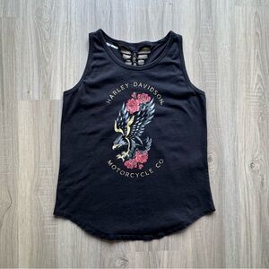 Harley Davidson Women’s Large American Traditional Rip & Repair Black Tank Top